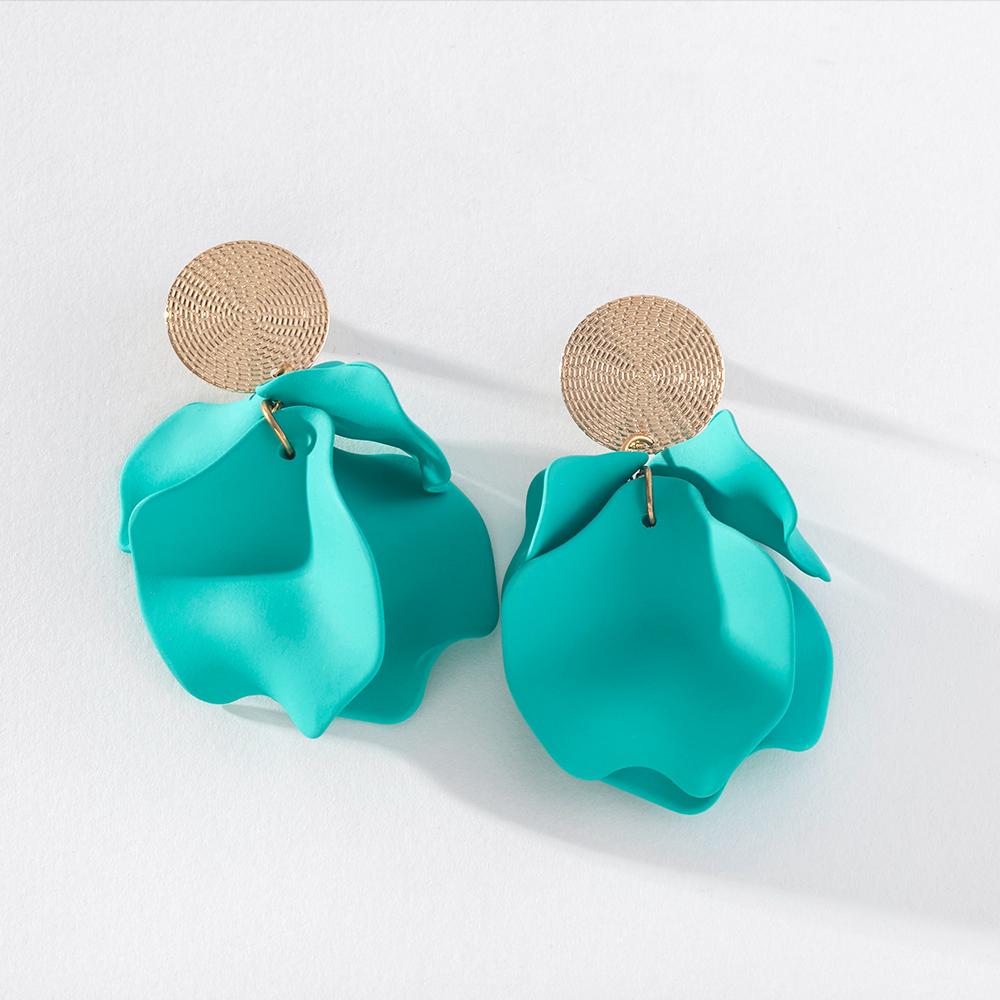 Pinkdudu Романтические 8 цветов серьги-капли с лепестками роз, элегантные весенние повседневные серьги с металлическим рисунком и цветком для женщин, подарки PD1123