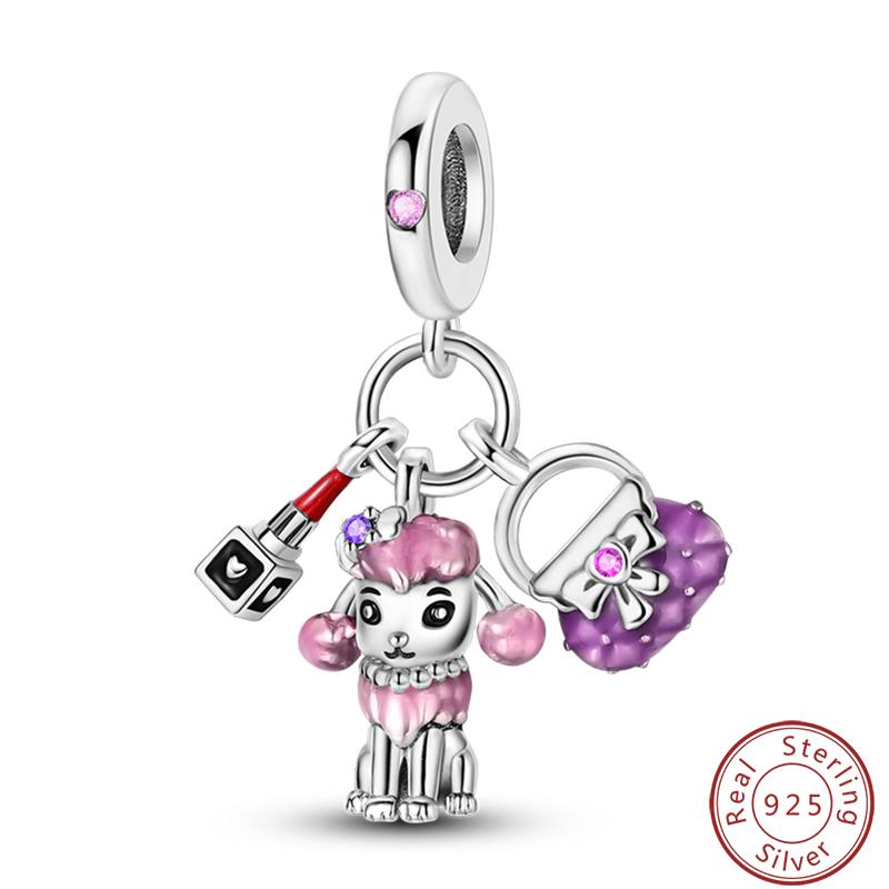 Милая серия «Кошка и собака» Медные шармы «Луна», «Бабочка», «Отпечаток лапы» 3 мм Сделай сам Изготовление изящных ювелирных изделий Подарки