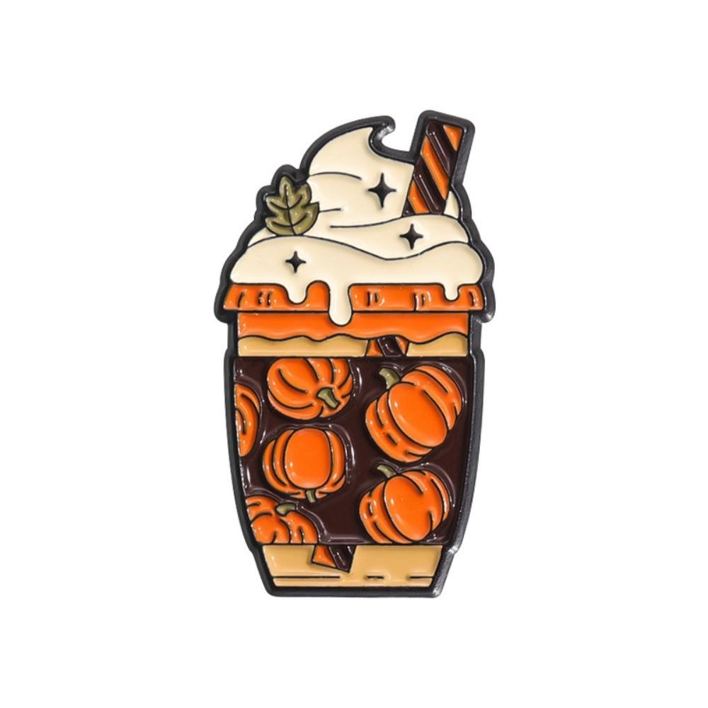 Halloween Ghost Pumpkin Juice Brooch Tombstone Lapel Badges New Enamel Brooches Unisex