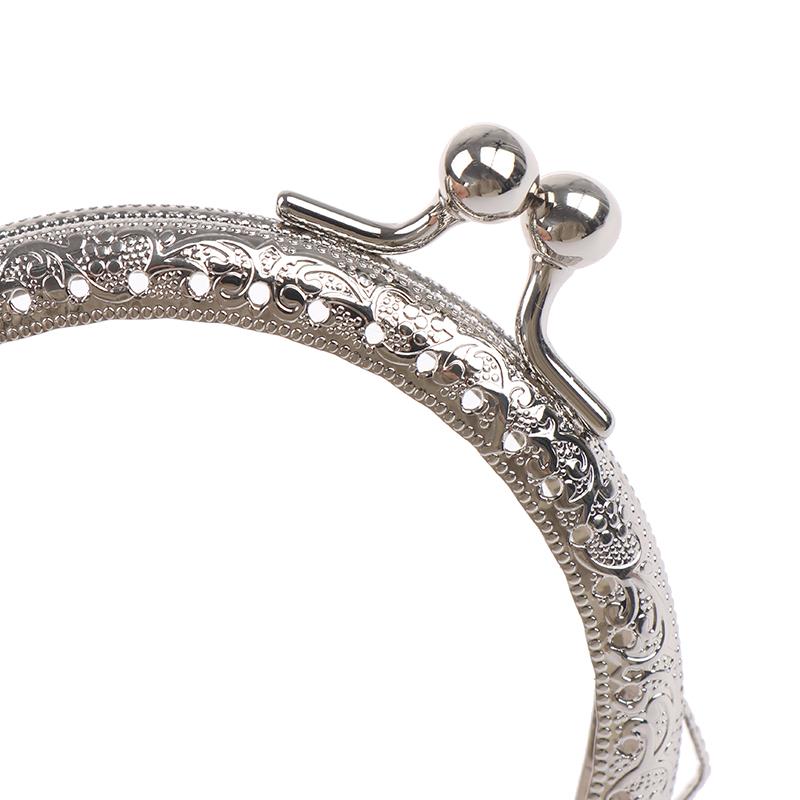 Круглый металлический каркас 8,5 см, кошелек с ручкой, клатч, сумка с застежкой, фурнитура для сумок