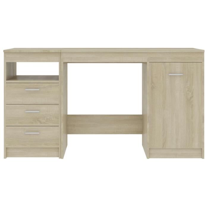 VidaXL Bureau Chêne sonoma 140x50x76 cm Aggloméré