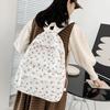 Aesthetic Students Backpack Nylon Shoulder Bag Large Capacity Floral School Bag  Textbook
