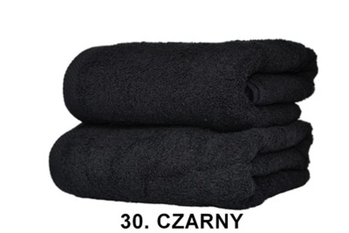 Black towel, 100% cotton - high quality, weight 500 g/m², size 70×140 cm