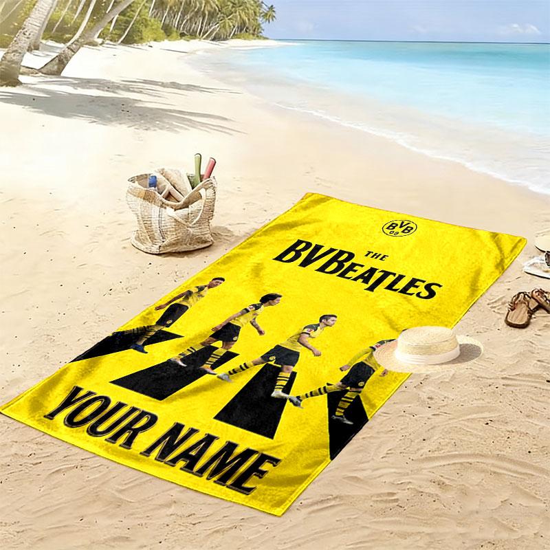 Custom Bvb Print Beach Towel, Large Soft Quick Dry Towel for Beach Camping Swimming