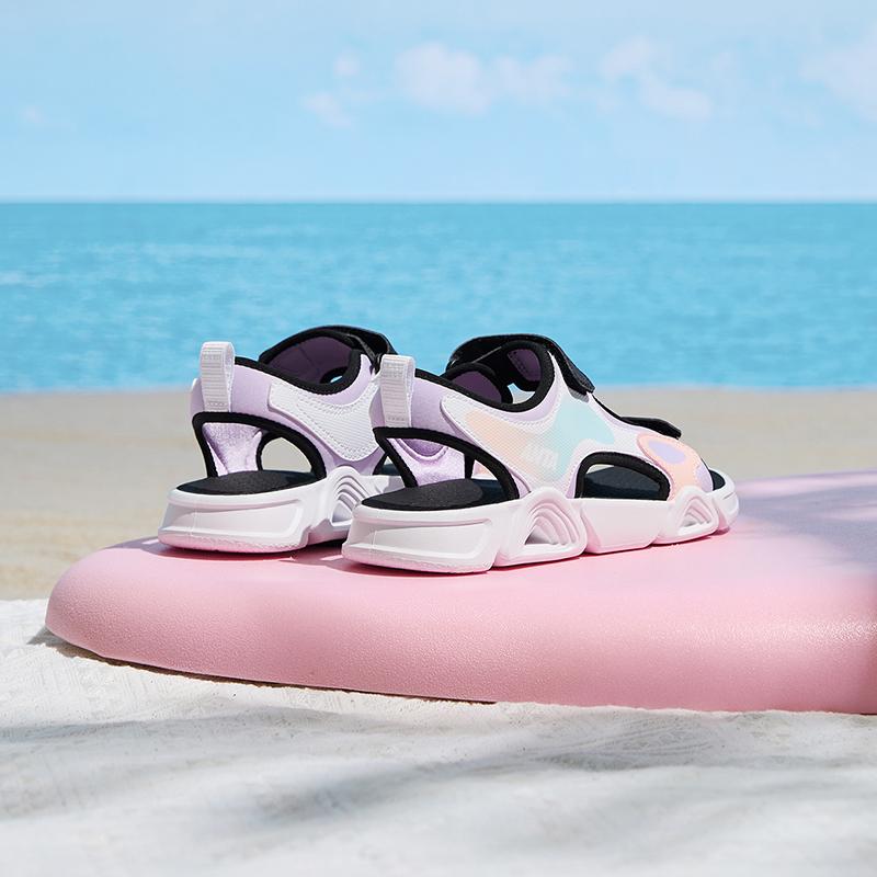 Anta Детские повседневные удобные пляжные туфли с открытым носком, легкие, амортизирующие, дышащие, быстросохнущие, сандалии с низким верхом A322426933-1