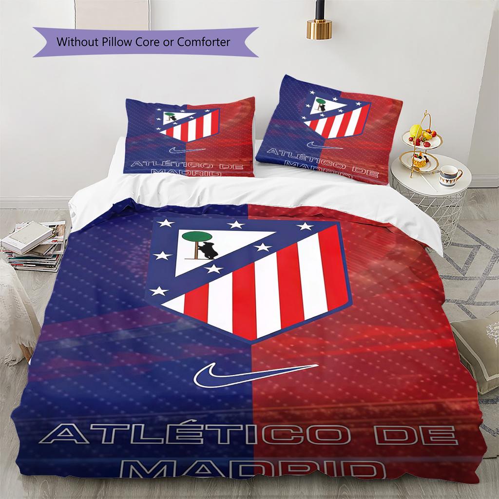 Atleti Bedding Quilt Set Quilt Cover Pillowcase Home Decoration Birthday Gift (1 * duvet cover + 2 * pillowcase, without core)