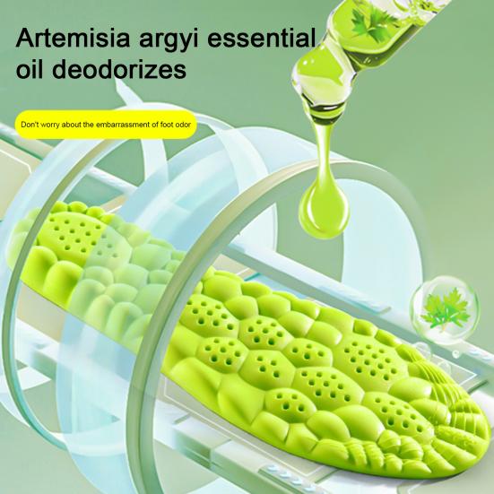 Yousheng Breathable Insoles Shock Absorption Fast Drying Shoe Inserts Running Sports Insoles Moisture Absorbing Running Orthopedic Care Insoles