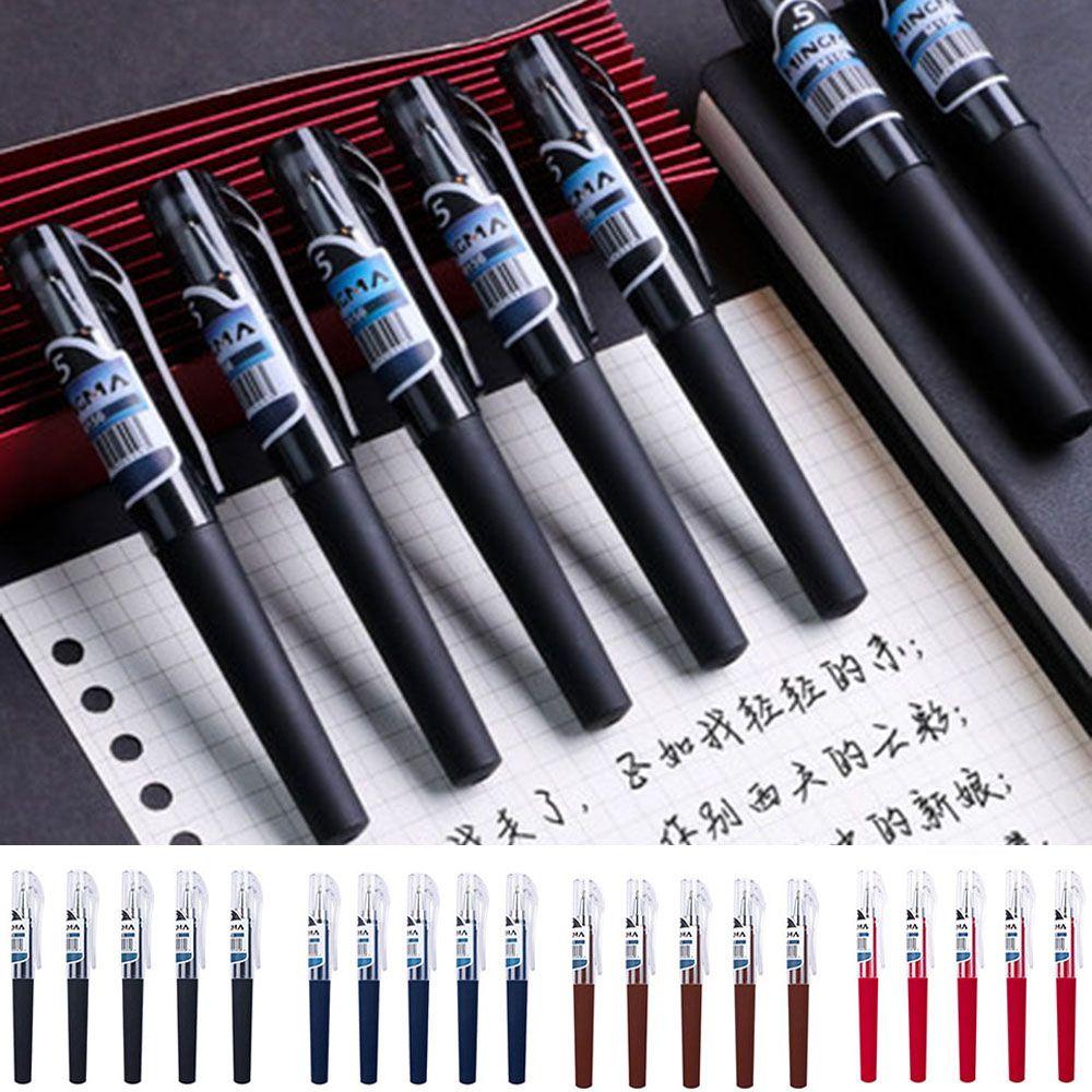5PCS Large Capacity 0.5mm Portable Ultra Mini Pocket Pen Gel Pen