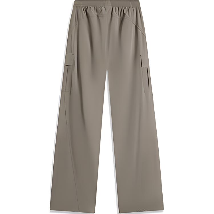 Li Ning Sports Lifestyle Series однотонные, со средней талией, удобные, дышащие, универсальные, прямые, повседневные брюки, женские брюки AYKU638-2