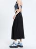 Плиссированная длинная юбка, женская летняя винтажная черная плиссированная юбка трапециевидной формы с высокой талией, элегантная уличная одежда, повседневная Y2K