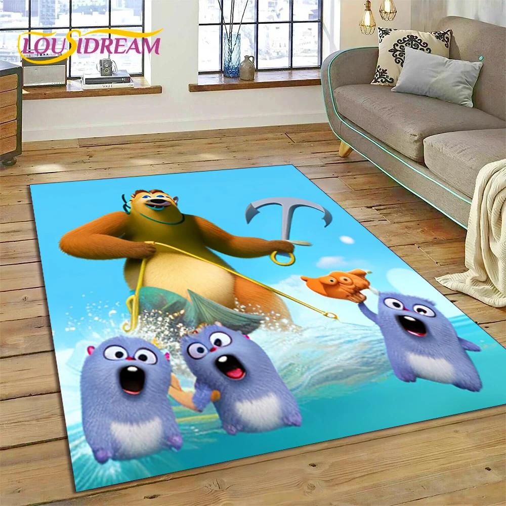 Cartoon Grizzy and The Lemmings Rug Carpet for Living Room Bedroom Home Decor,Floor Mat Non-slip Decoration for Sofa Doormat Kid