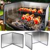 Splash Guard Multi-purpose Dining Room Accessory Portable 2 3 Sided Grease Splatter Screen Long-lasting Prevent Oil Spill Long Term Use