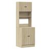 VidaXL Armoire de cuisine chêne sonoma 60x50x180 cm bois d'ingénierie, placard de cuisine, unité de cuisinette, unité de 3276639
