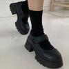 Панк Квадратный каблук Женские туфли-платформы Мэри Джейн Женские Тренд Весна Лето Черные Готические Милые Повседневные Туфли