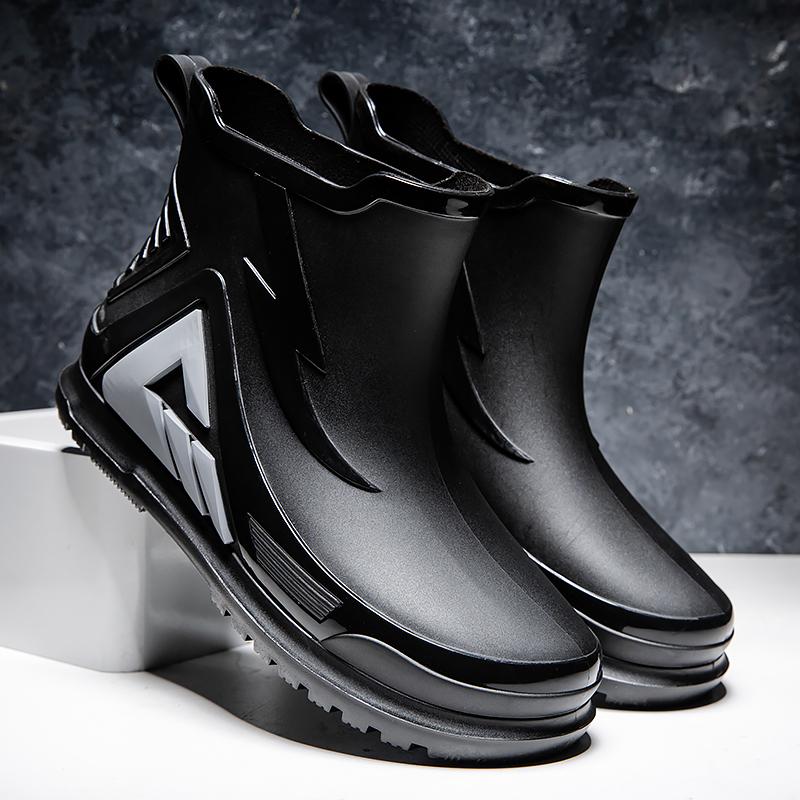 Мужская рабочая обувь для повара, водонепроницаемые маслостойкие кухонные рабочие ботинки для повара, нескользящие непромокаемые ботильоны, мужская защитная обувь для отеля, ресторана