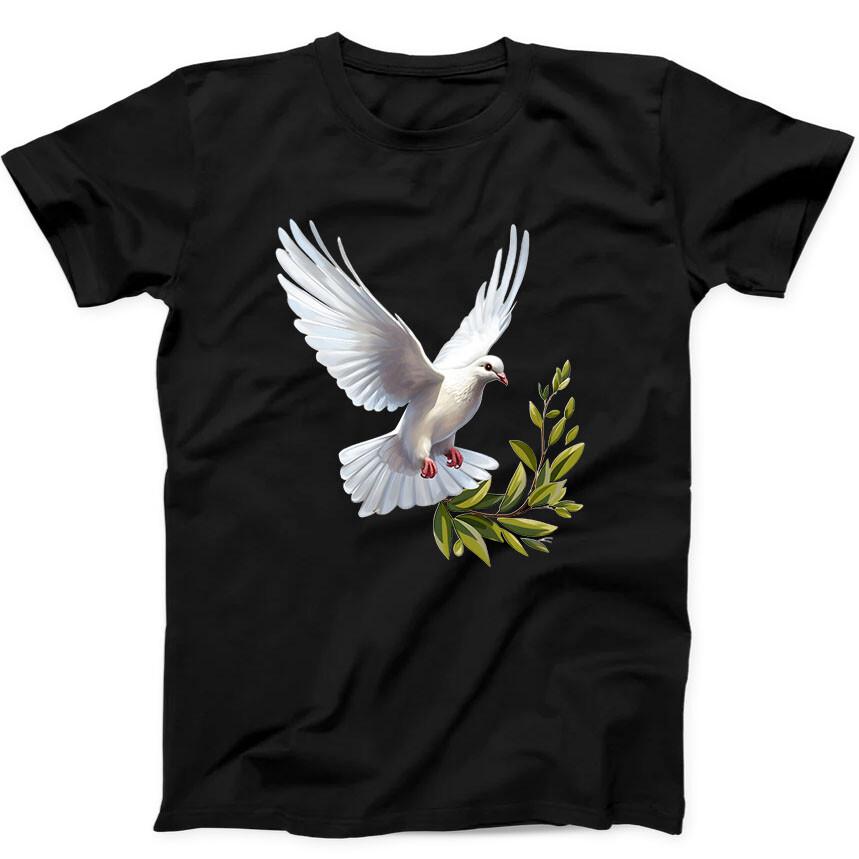 26 Pigeon Bird White Dove Peace Funny Gift Tee Black T Shirt 42 Unisex T-Shirt