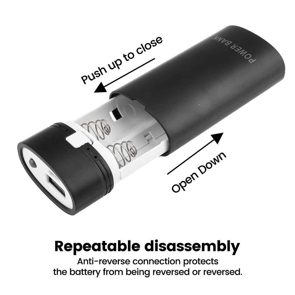 Обновление порта TYPE-C 2 отсека Без пайки Корпус Power Bank 18650 Ящик для хранения Power Kits Защита от обратной полярности DIY-комплект 5V2A