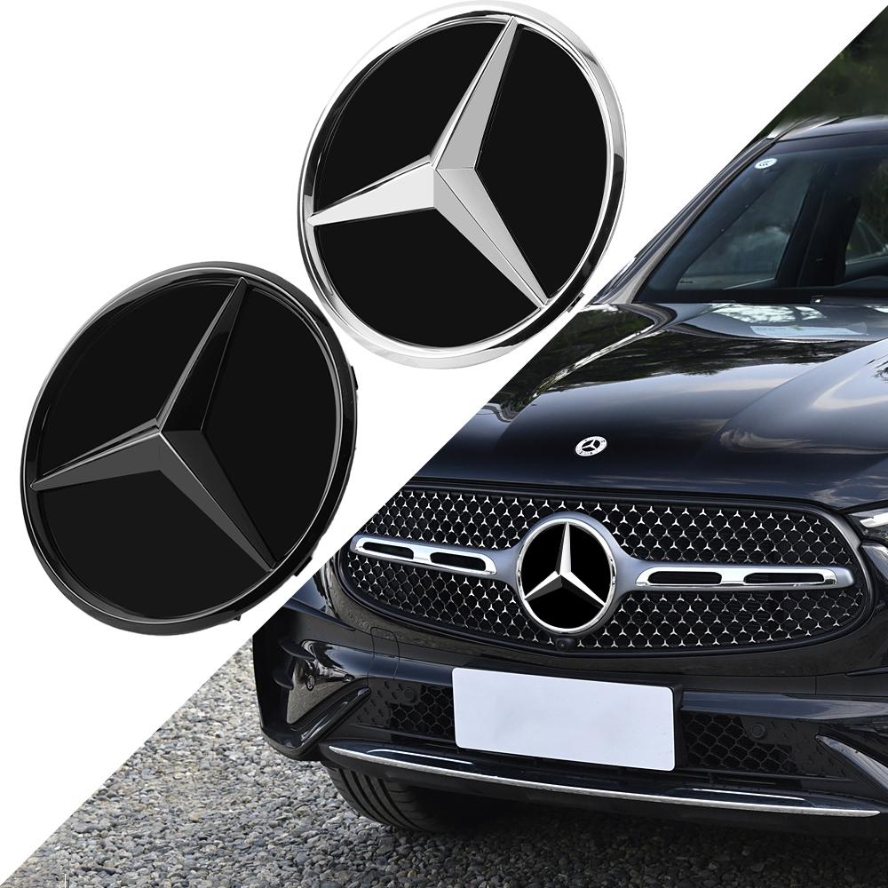 3D ABS Car Emblem Front Grille Badge Replacement Decoration Cover For Mercedes Benz Auto Modification Accessories