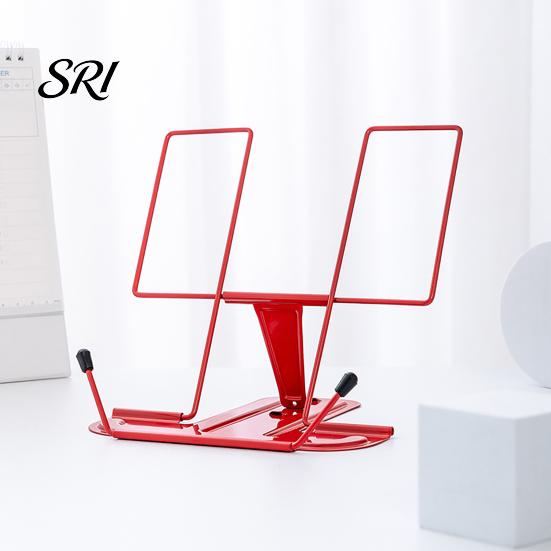 Book Holder for Office Use Foldable Iron Stand Adjustable with Non-Slip Base Portable Desktop book, Sheet Music & Study Stable