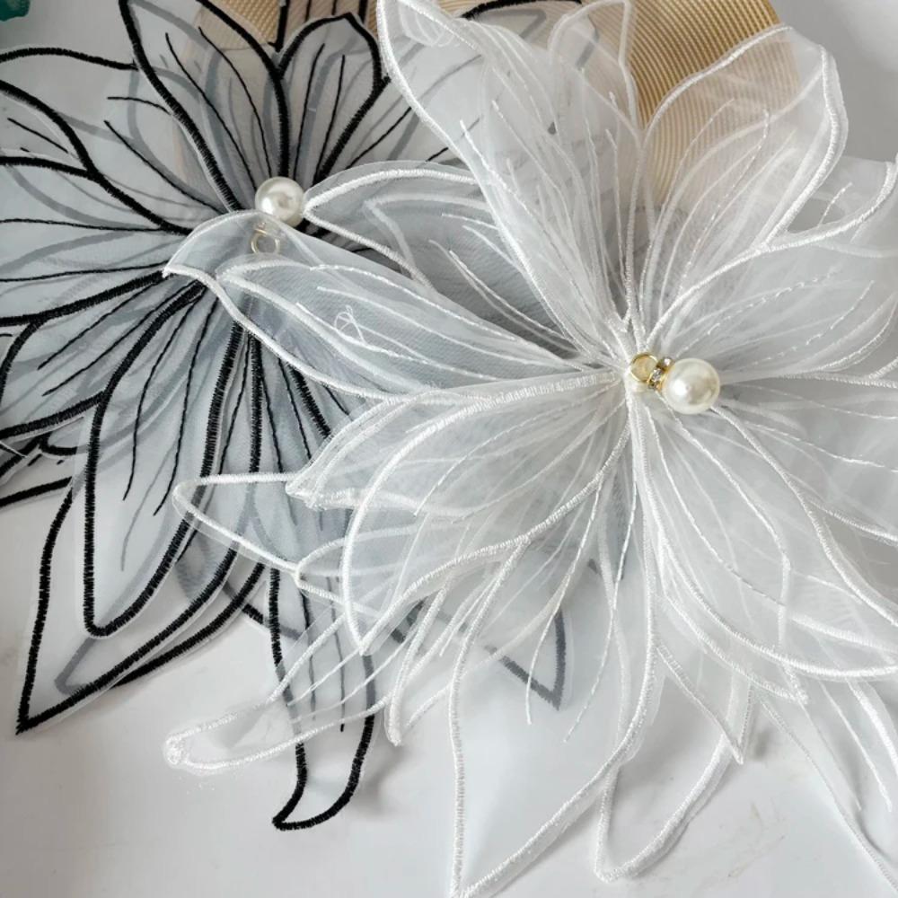 Dacron Handmade DIY Beading Flower Flower Shape Embroidered Flowers Women's Clothing Accessories