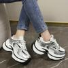 Спортивная обувь 2024 года, модная новая спортивная обувь на платформе, осенняя повседневная обувь на шнуровке с сетчатой поверхностью, дышащая женская обувь для ходьбы