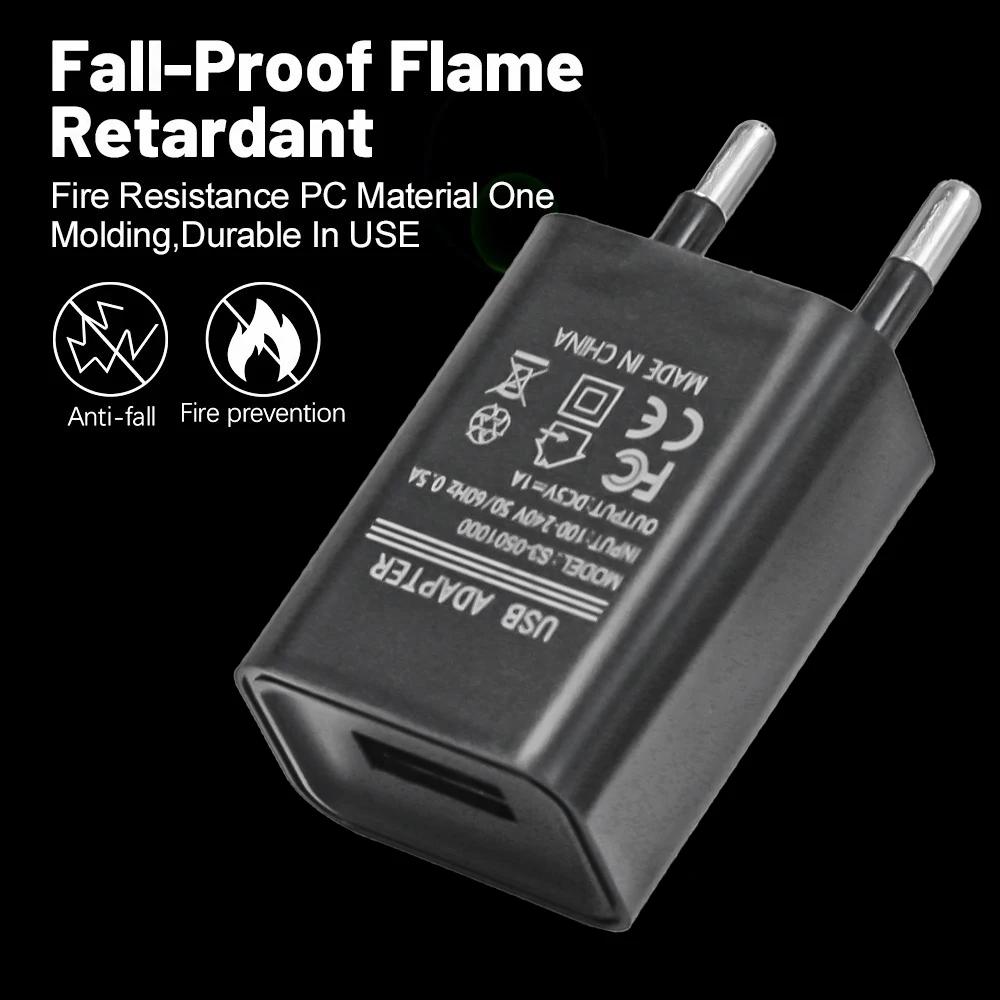 5/1 шт. Универсальное зарядное устройство для телефона 5 В 1 А с европейской вилкой USB, адаптер питания для iPhone iPad Samsung Xiaomi Redmi Google