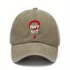 Why Not Question Mark Graphic Washed Baseball Cap Vintage Distressed Adjustable Sun Hat Casual Adult
