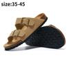 Fashion Flat Slippers Women Men Slippers Luxury Indoor Bottom Non Slip Cork Slippers Women's Beach Outdoor Home Flip Flops Sandals