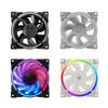 80mm PC Computer Case Fan Ultra Silent LED Cooling Fan Low Noise Fluid Bearing 4Pin PWM 5V 3Pin ARGB AURA CPU Cooler Radiator