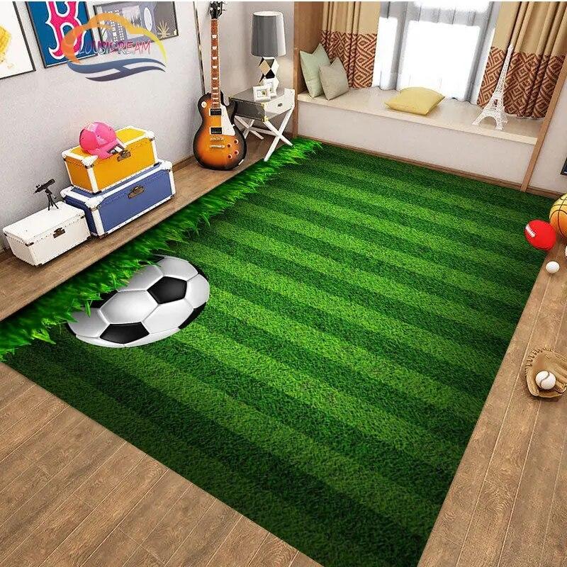 Football Pictures Rug Cartoon Football Living Room Decoration S Bed Non-slip Carpet Home Entrance Door Mat Kids