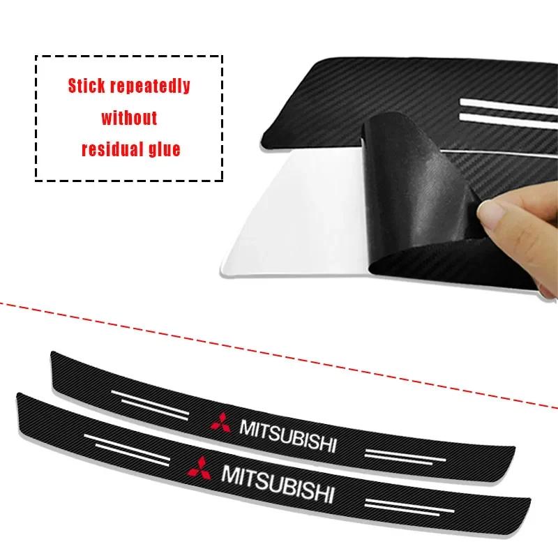 Наклейка-защита заднего бампера и багажника из углеродного волокна для Mitsubishi Outlander Lancer 10 9 ASX RALLIART Eclipse L200 Pajero