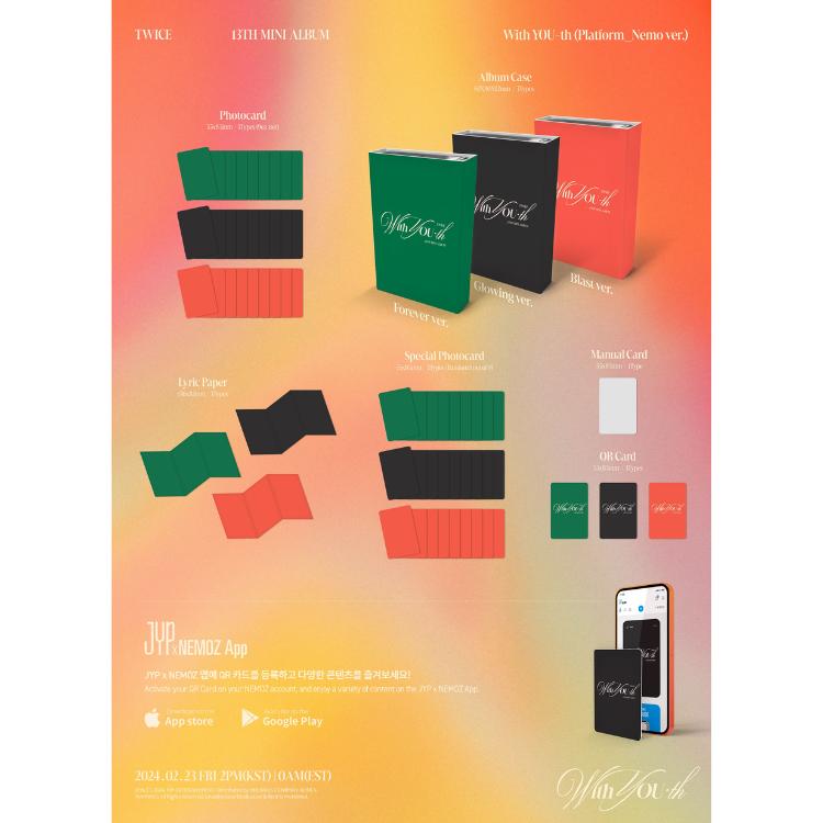 Выберите 13-й мини-альбом POB TWICE с YOU-й версией PLATFORM NEMO