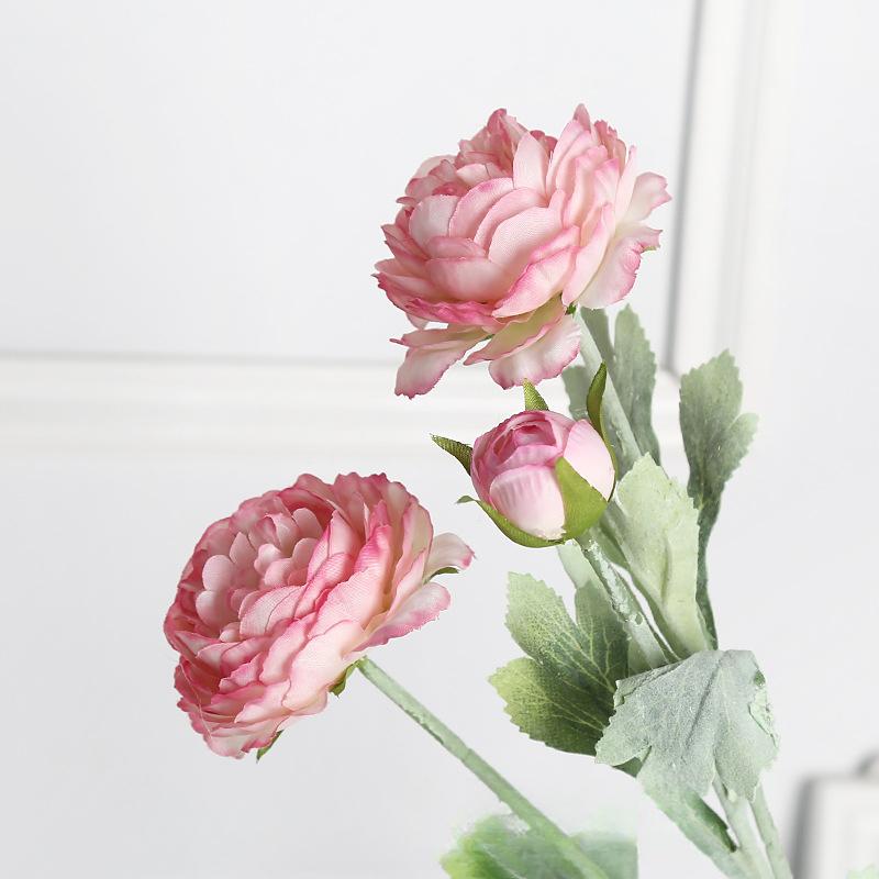 Single-Stem Artificial Peony (Lotus Flower) Bouquet – Nordic-Style Home Decor Floral Arrangement – Wedding Decoration