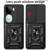 Чехол-книжка Slide Lens Armor для Vivo IQOO Z9S 5G Global Case Магнитное кольцо-подставка Держатель Крышка для Vivo V40E 5G Global Case Задняя крышка Capa