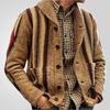 New Versatile Autumn And Winter Cardigan Men'S Retro Knitted Sweater Jacket Long Sleeved Heavy Jacquard Sweater