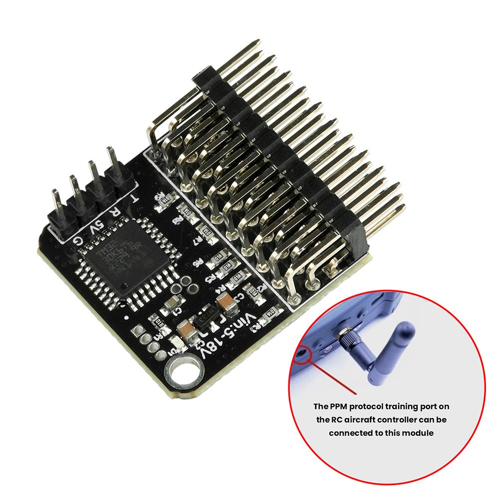PPM-SBUS 8CH PWM Signal Converter transmitter for CRSF PPM PWM SBUS Signal Conversion RC drone Fpv uav Receivers DC 5-18V 50Hz