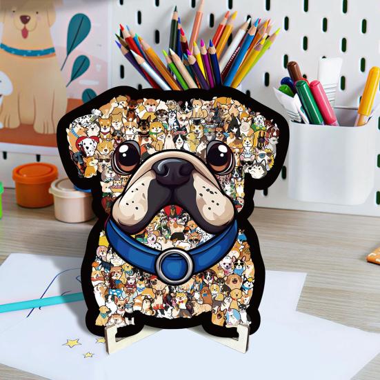 136 шт./комплект Деревянная пазл-головоломка в форме собаки Тренировка логики Деревянная головоломка Животное Игра Головоломка Обучающая Сложная Головоломка Игрушка Подарок Любителям Собак