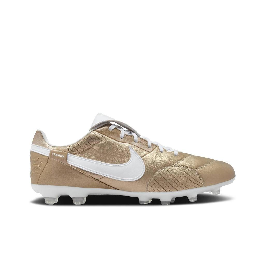 Nike Мужские Premier 3 FG Металлик Золото Зернистый Белый AT5889-200