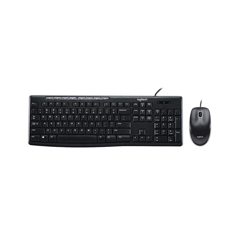Logitech Проводная клавиатура и мышь MK200