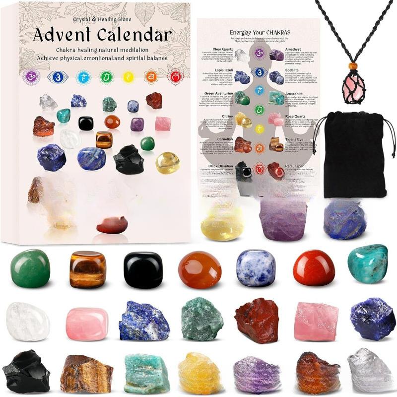 Christmas Mineral Stone Blind Box, Kids Mystery Rock Digging Exploration Kit, Natural Gemstone Art Ornament Desktop Decor