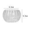 50ml Stripe Double-layer Glass Small Tea Cup Exquisite Heat Resistant Teaware Transparent Pumpkin Shape Puer TeaCup Water Cups