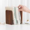 Wooden heavy duty book stand desktop book storage rack home office bookend brown two pack