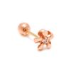 [Bnbgold] 14K/18K One Stone Volume Flower Cubic Piercing Earrings (Single Side) Pne23626