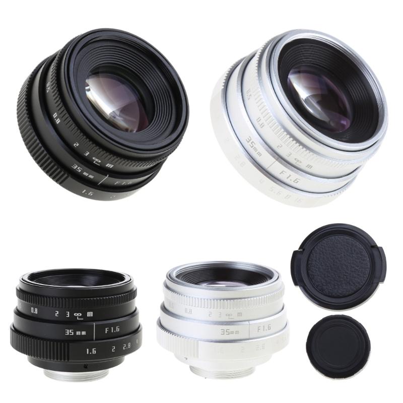 35 мм F1.6 C-Mount Объектив для портретной съемки с большой диафрагмой, ручной, фиксированный. Аксессуар для камер с креплением M4/3.
