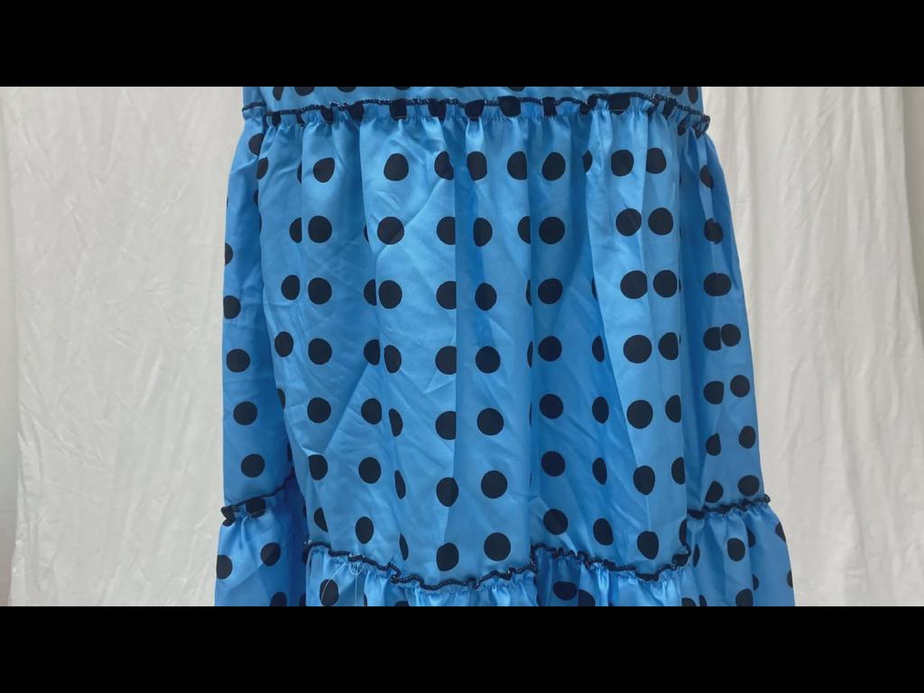 Женская летняя повседневная длинная юбка в горошек 2025 года — модная и сексуальная в европейском и американском стиле