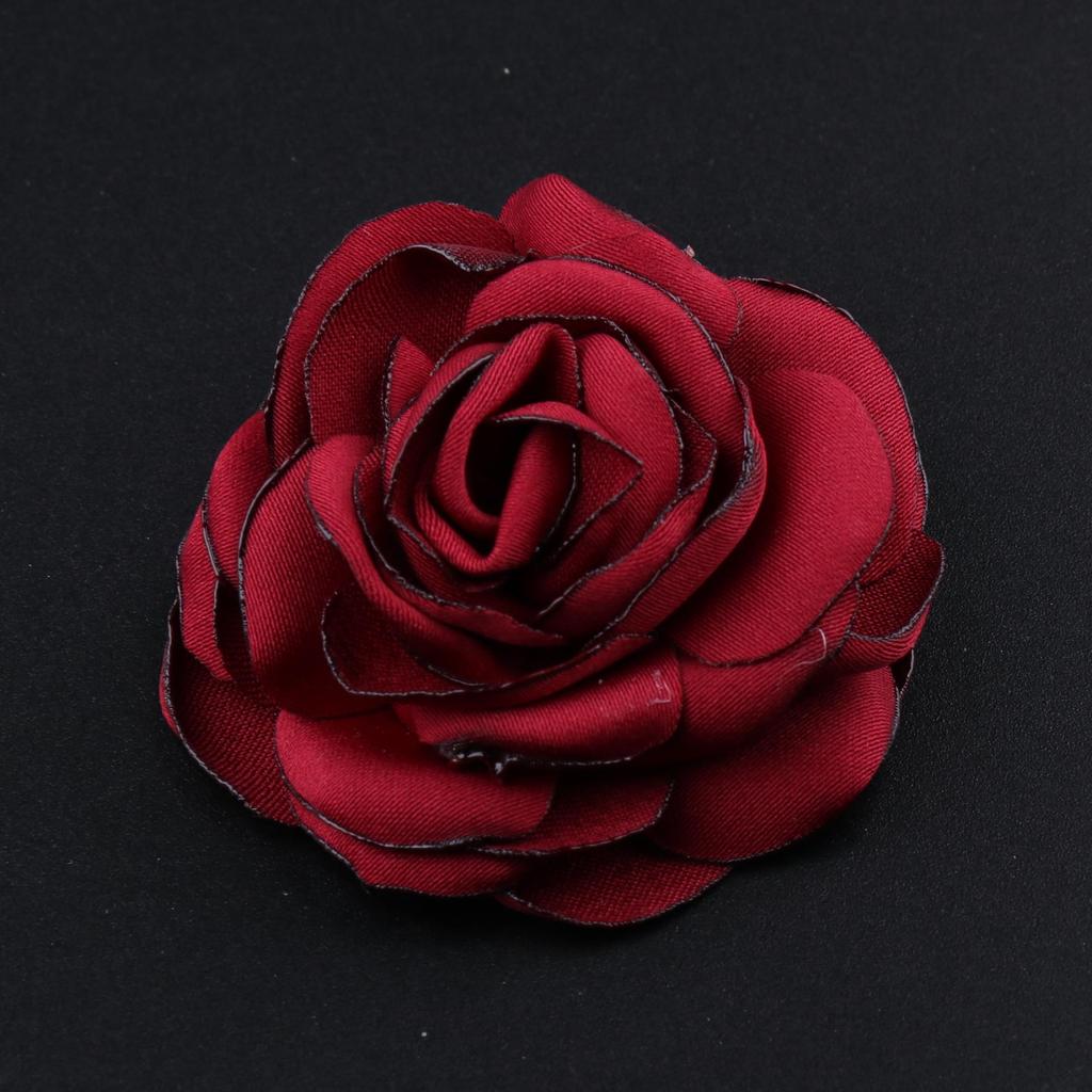 5CM Large Fabric Flower with Burned Edge for Jewelry, Clothing, Headwear, Hair Clips & Decorative Accessories