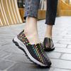 Summer Braid Beach Lazy Shoes Women Casual Weave Soft Slip On Outdoor Flats Sports Sneakers Lightweight Breathable