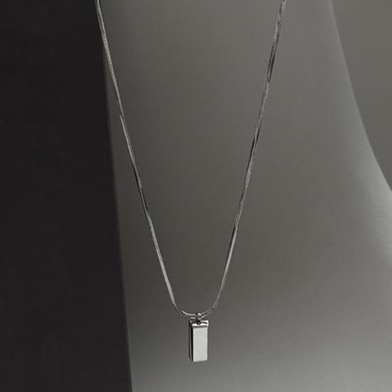 Ожерелье с подвеской в виде бара для мужчин, геометрическая палочка, ожерелье с подвеской в виде бара, простое ювелирное украшение в подарок для парня или мужа