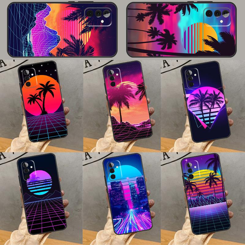 Synthwave Retro 80s Neon Case For Samsung Galaxy A34 A06 A05 A32 A16 A55 A36 A26 A54 A14 A22 A52 A35 A15 A53 A13 A56