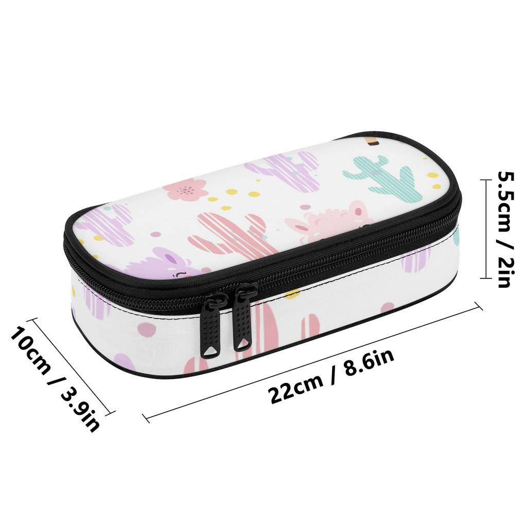 Pen Case Lightweight Durable Polyester Fabric Zipper Closure with Main Storage Mesh Pocket and Organized Pen Holders for Students